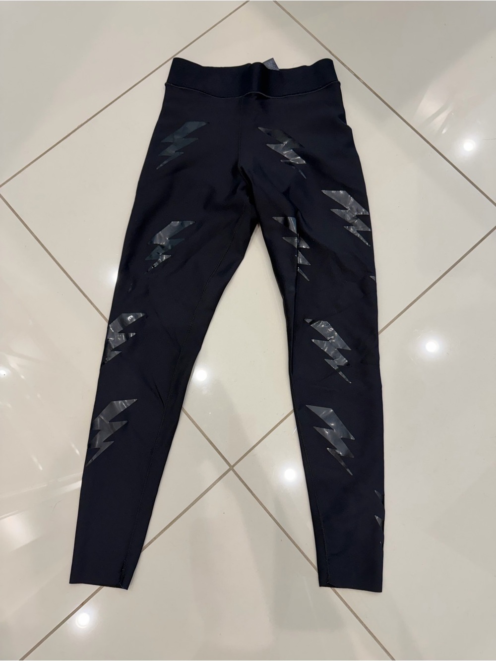 ultracor Black High-Waist Performance Leggings with Subtle Logo